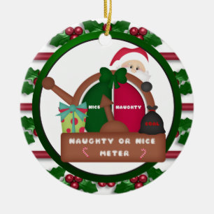 Naughty Or Nice Metre Christmas ornament
