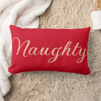 "Naughty or Nice" Pillow - Funny Holiday Decor