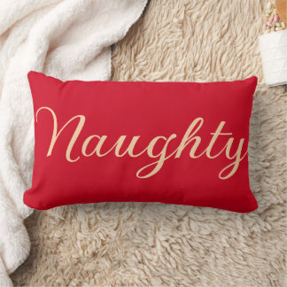 "Naughty or Nice" Pillow - Funny Holiday Decor