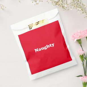 Naughty or Nice, red white gift Favour Bags