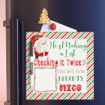Naughty or Nice Santa Countdown to Christmas Dry Erase Board<br><div class="desc">Countdown to Christmas dry erase board that you (or the kids) can update every day for the christmas countdown. The design is lettered with "He's making a List, checking it twice, ... days left to be naughty or nice" and you can add the number of days to the doodle box...</div>