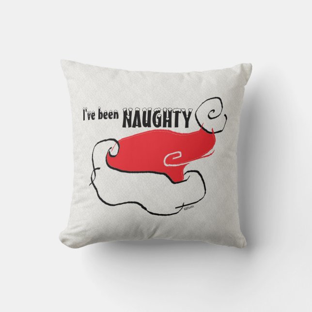 Naughty or Nice Santa Hat Cushion (Front)