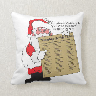 Naughty or Nice Santa's list Pillow