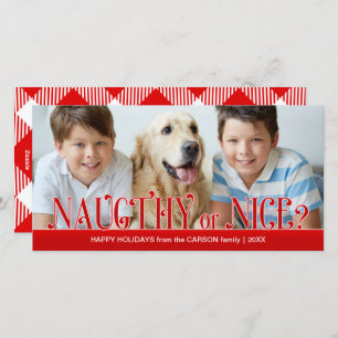 Naughty or Nice? Simplicity in Red Holiday Card