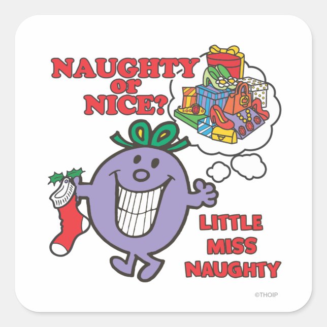 Naughty Or Nice? Square Sticker (Front)