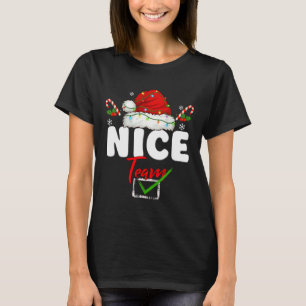 Naughty Or Nice Team Matching Christmas Pajama Men T-Shirt