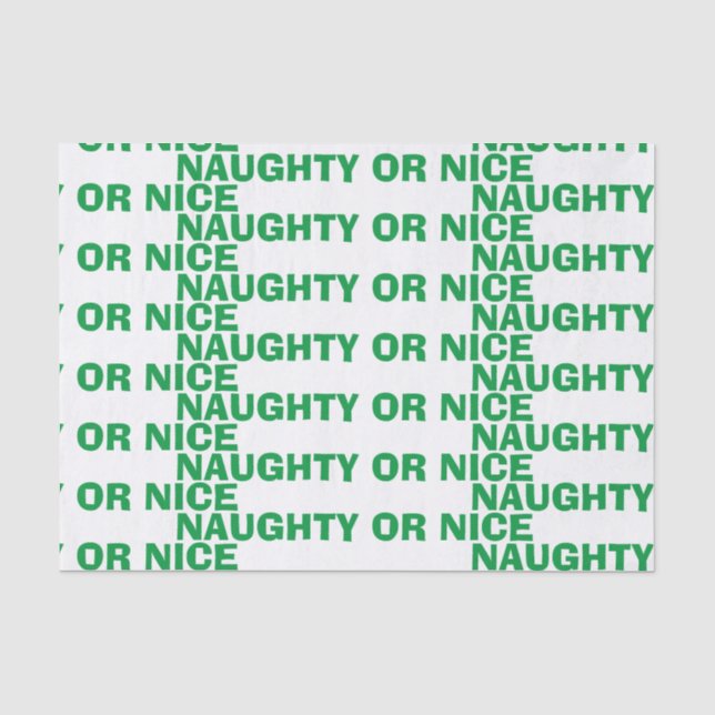 Naughty Or Nice  Tissue Paper (Front)