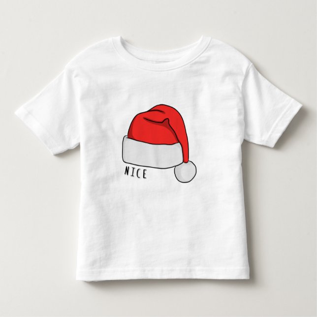 Naughty or Nice Toddler T-Shirt - White (Front)