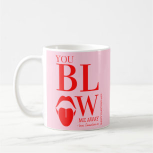 Naughty Pink Red Valentines Day Card Coffee Mug