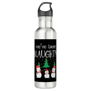 Naughty Pregnancy Announcement Snowman Sweater for 710 Ml Water Bottle