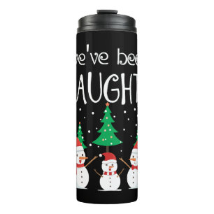 Naughty Pregnancy Announcement Snowman Sweater for Thermal Tumbler