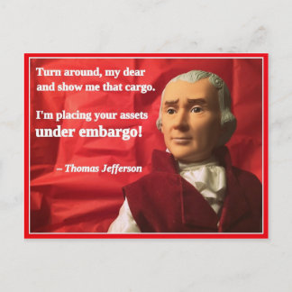 Naughty Presidential Valentine: Embargo Holiday Postcard