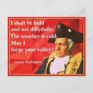 Naughty Presidential Valentine: Valley Forge Holiday Postcard