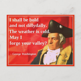 Naughty Presidential Valentine: Valley Forge Holiday Postcard