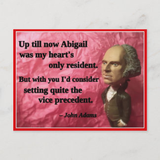 Naughty Presidential Valentine: Vice Precedent Holiday Postcard