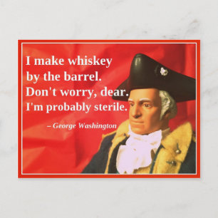 Naughty Presidential Valentine: Whiskey Holiday Postcard
