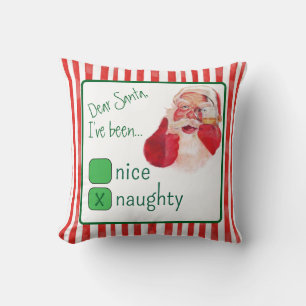Naughty Santa Cushion