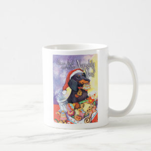 Naughty Santa Doxie Coffee Mug