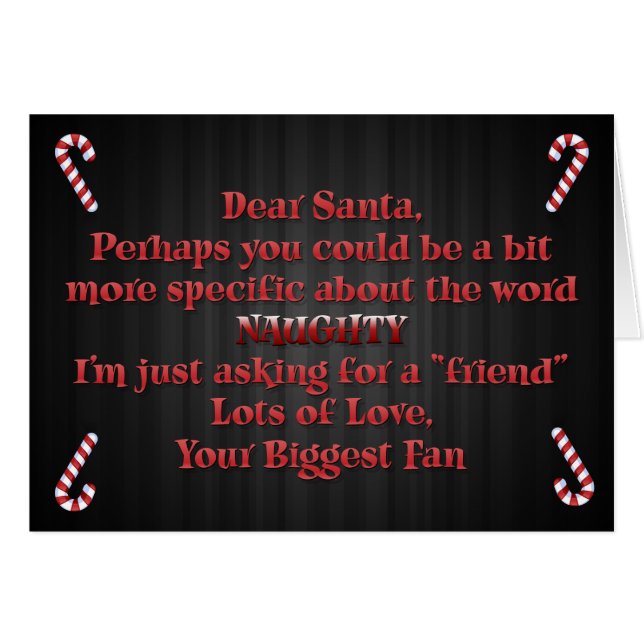 Naughty Santa Letter (Front Horizontal)