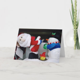 NAUGHTY SANTA WISHES HOLIDAY CARD