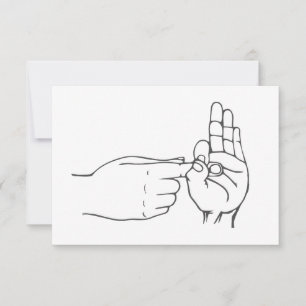 Naughty Sign Language  Thank You Card