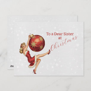 Naughty Sister Christmas Card