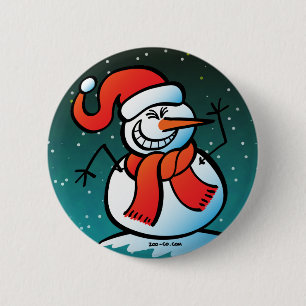 Naughty Snowman 6 Cm Round Badge