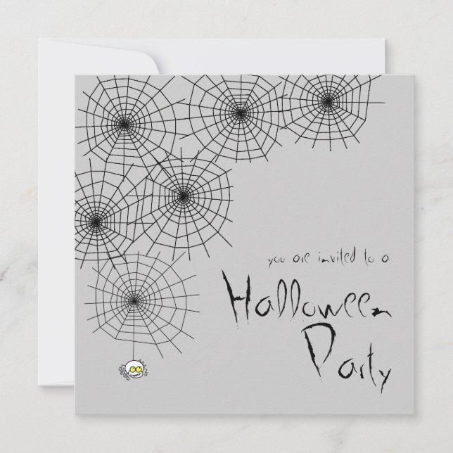 Naughty Spider Halloween Party Invitation (Front)