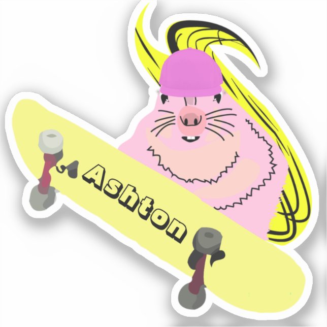 Naughty Squirrel #1001 Custom Name Skate (Front)