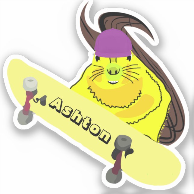 Naughty Squirrel #1029 Custom Name Skate (Front)