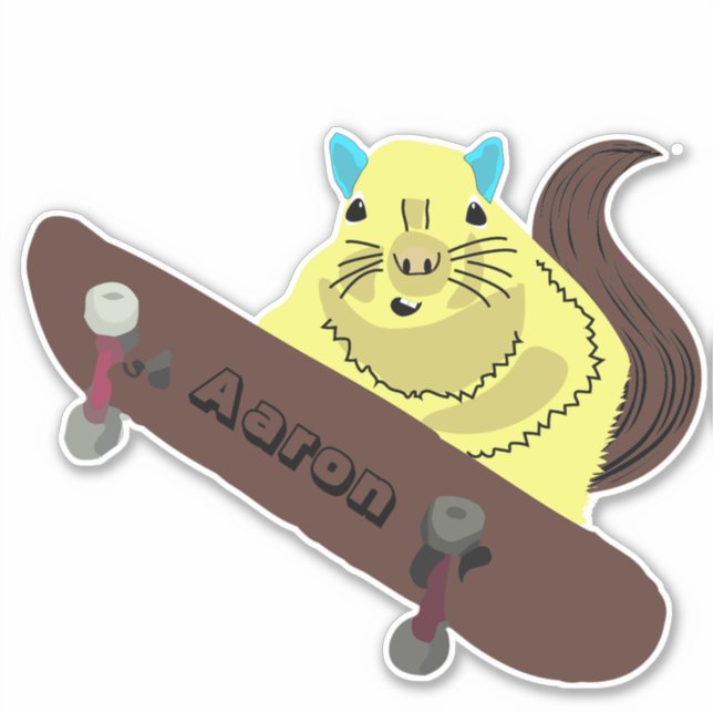 Naughty Squirrel #119 Skateboarding (Front)
