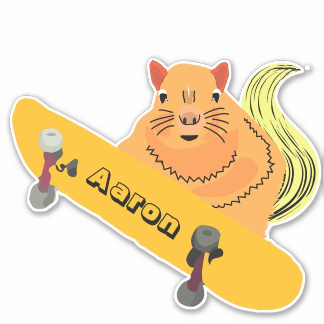 Naughty Squirrel #125 Skateboarding (Front)