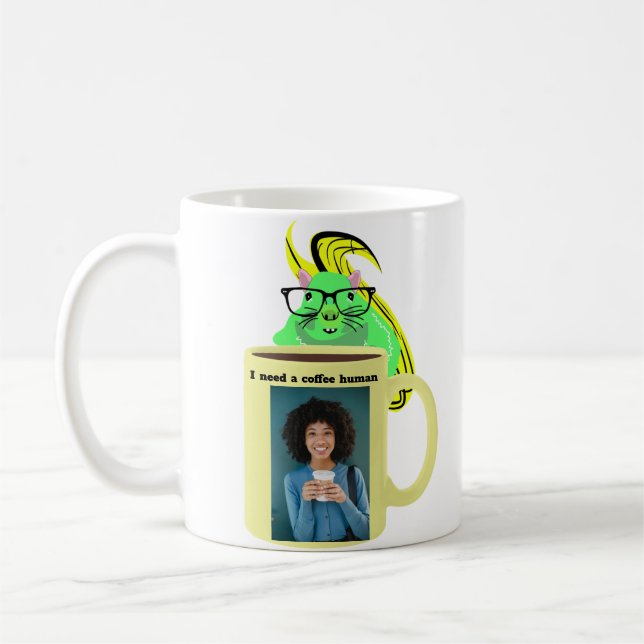 Naughty Squirrel #167 Coffee Human Mug (Left)