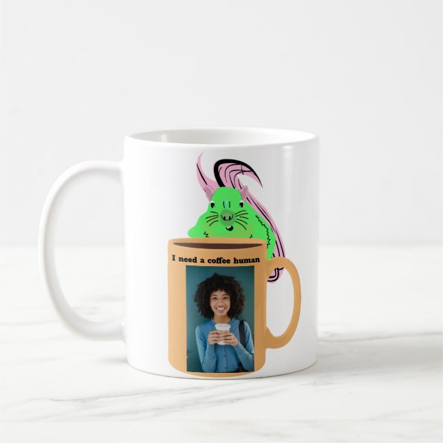 Naughty Squirrel #170 Coffee Human Mug (Left)