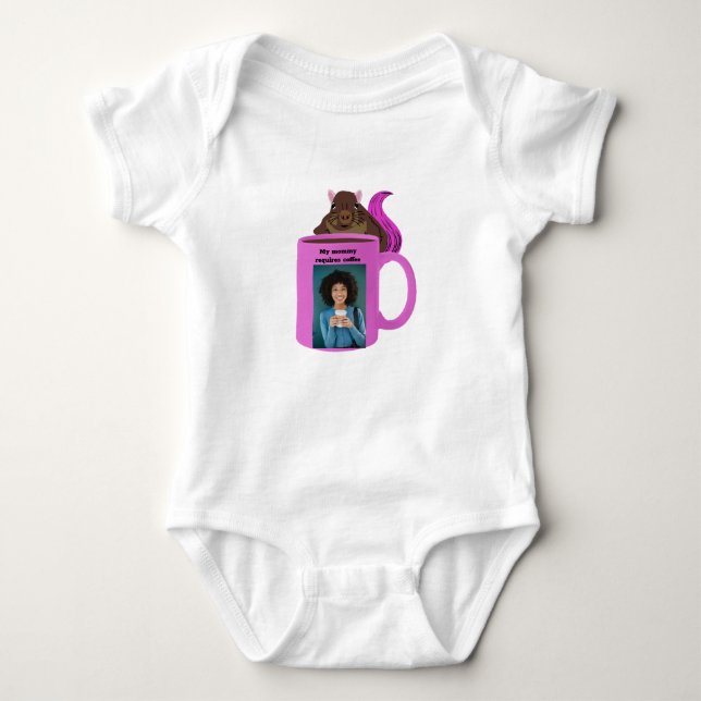 Naughty Squirrel #202 Baby Coffee Bodysuit (Front)