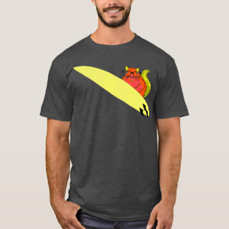 Naughty Squirrel 203 Surfing T-Shirt