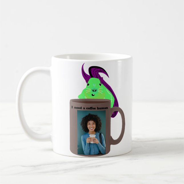 Naughty Squirrel #208 Coffee Human Mug (Left)