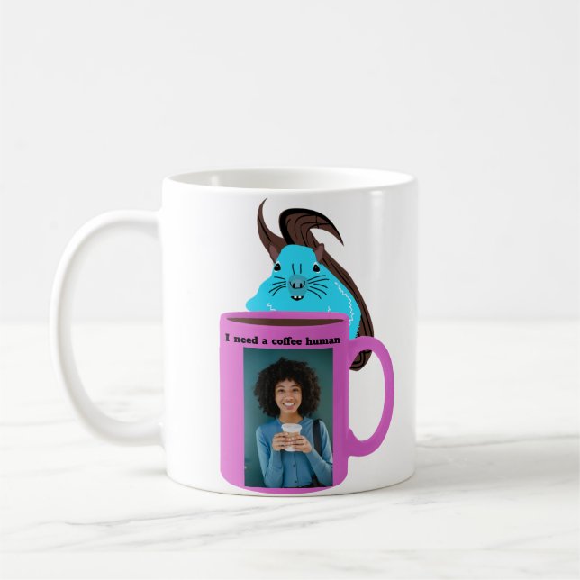 Naughty Squirrel #248 Coffee Human Mug (Left)
