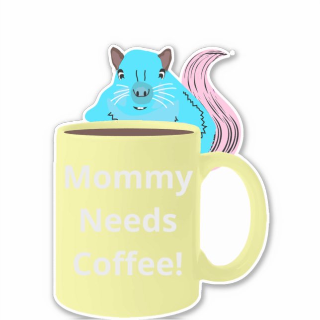 Naughty Squirrel #253 Coffee Cup (Front)