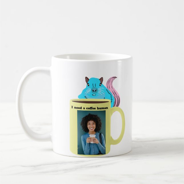 Naughty Squirrel #253 Coffee Human Mug (Left)