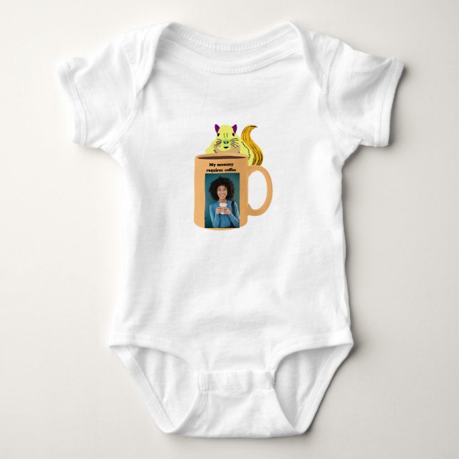 Naughty Squirrel #275 Baby Coffee Bodysuit (Front)