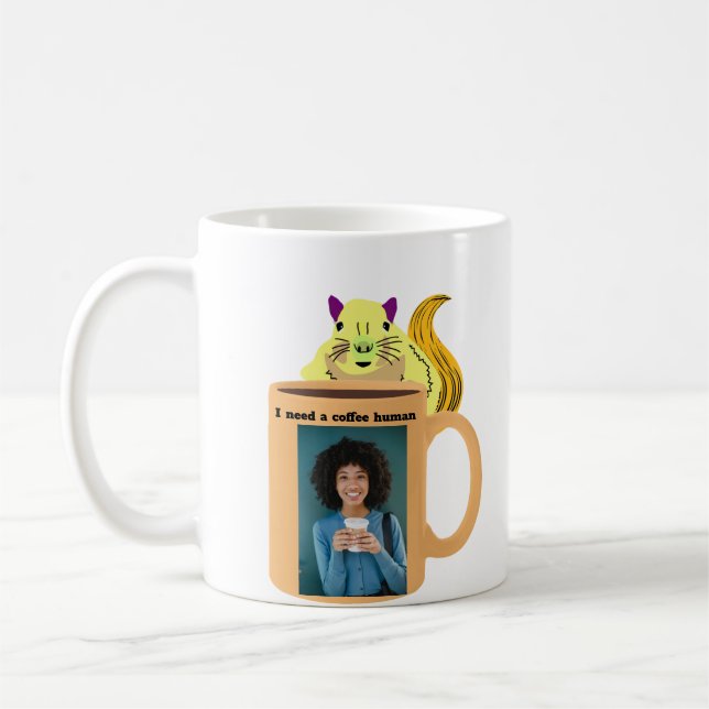 Naughty Squirrel #275 Coffee Human Mug (Left)