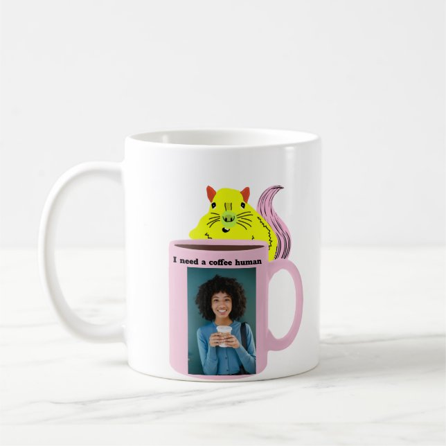 Naughty Squirrel #341 Coffee Human Mug (Left)