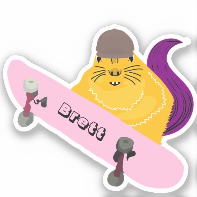 Naughty Squirrel #355 Brett Skateboarding (Front)