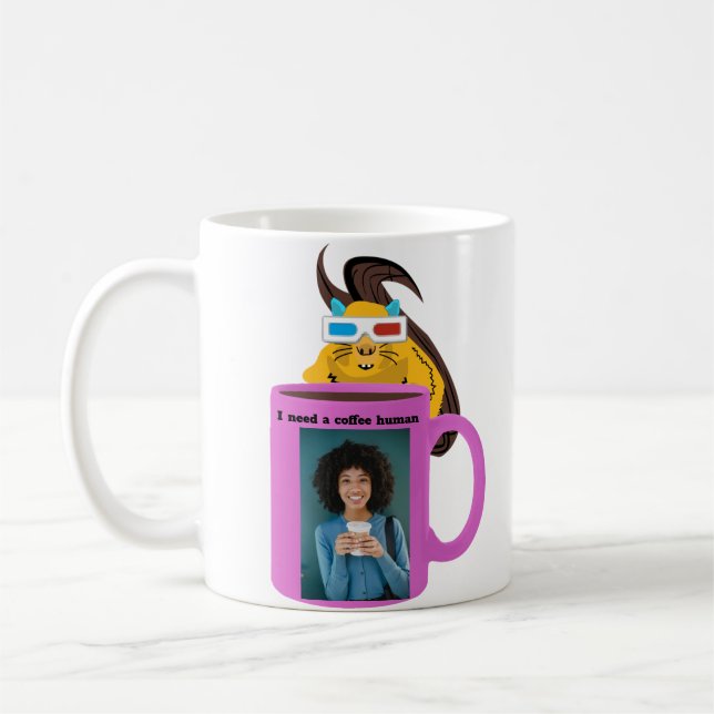 Naughty Squirrel #399 Coffee Human Mug (Left)