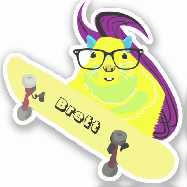 Naughty Squirrel #416 Brett Skateboarding (Front)