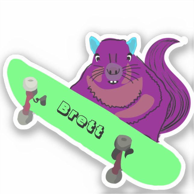 Naughty Squirrel #441 Brett Skateboarding (Front)