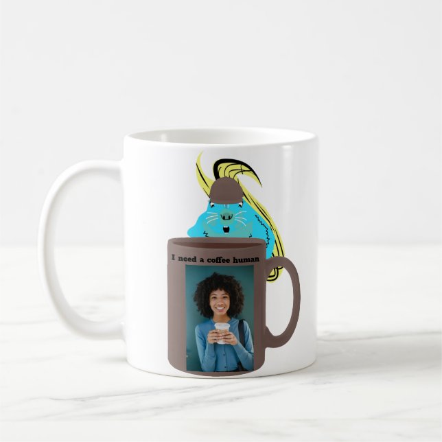 Naughty Squirrel #467 Coffee Human Mug (Left)