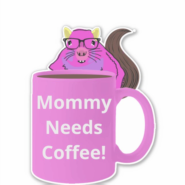 Naughty Squirrel #514 Coffee Cup (Front)