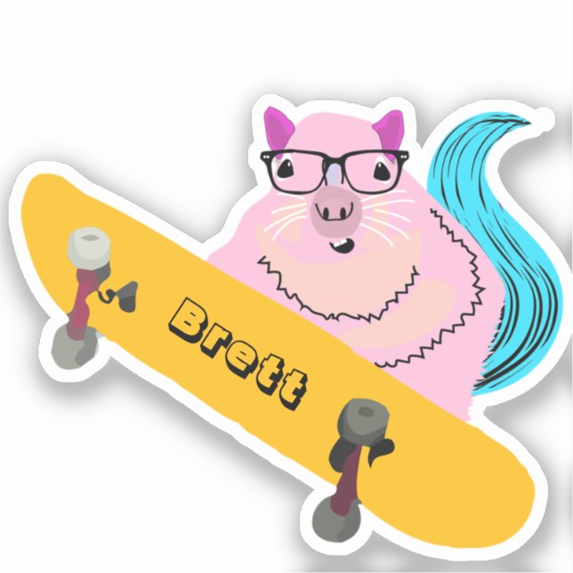 Naughty Squirrel #518 Brett Skateboarding (Front)